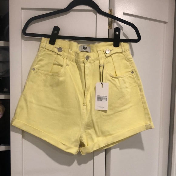 Bright Yellow shorts from Dolls Kill NEVER WORN - Picture 1 of 2